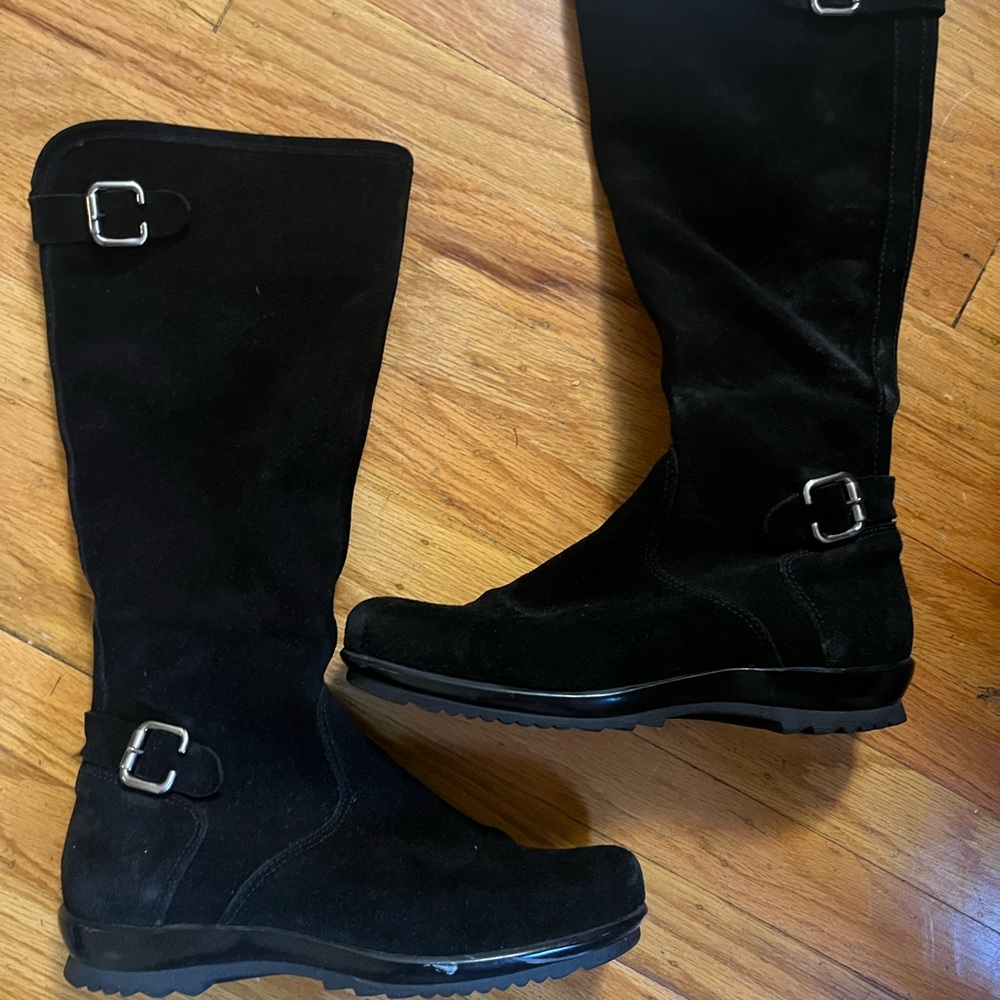 COPY - Black Suede Boots with Buckles